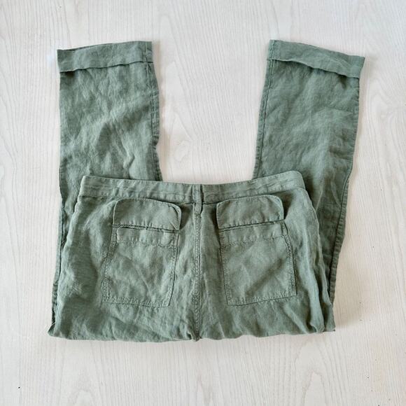 Frame Denim Le Beau Linen Capri Pant NWT - Picture 2 of 5